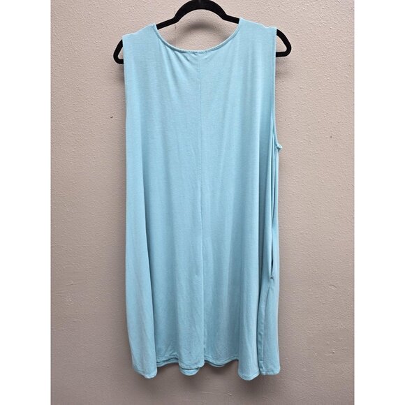 Moe & Arrow Dress Womens 3X Blue Sleeveless Tank Pockets Soft Stretchy Casual - Picture 5 of 10
